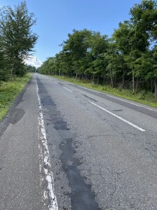 苫小牧市から支笏湖へ向かう国道276号線